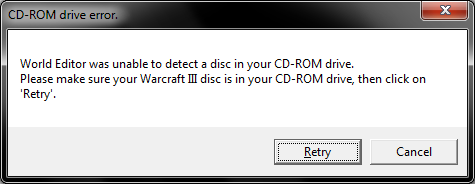 error de cd rom de warcraft